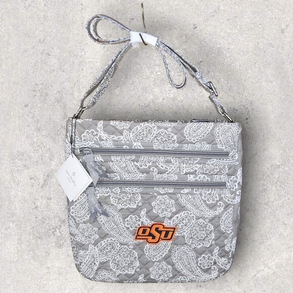 Vera Bradley Collegiate Crossbody - Oklahoma State University - Gray - NWT - Picture 1 of 7